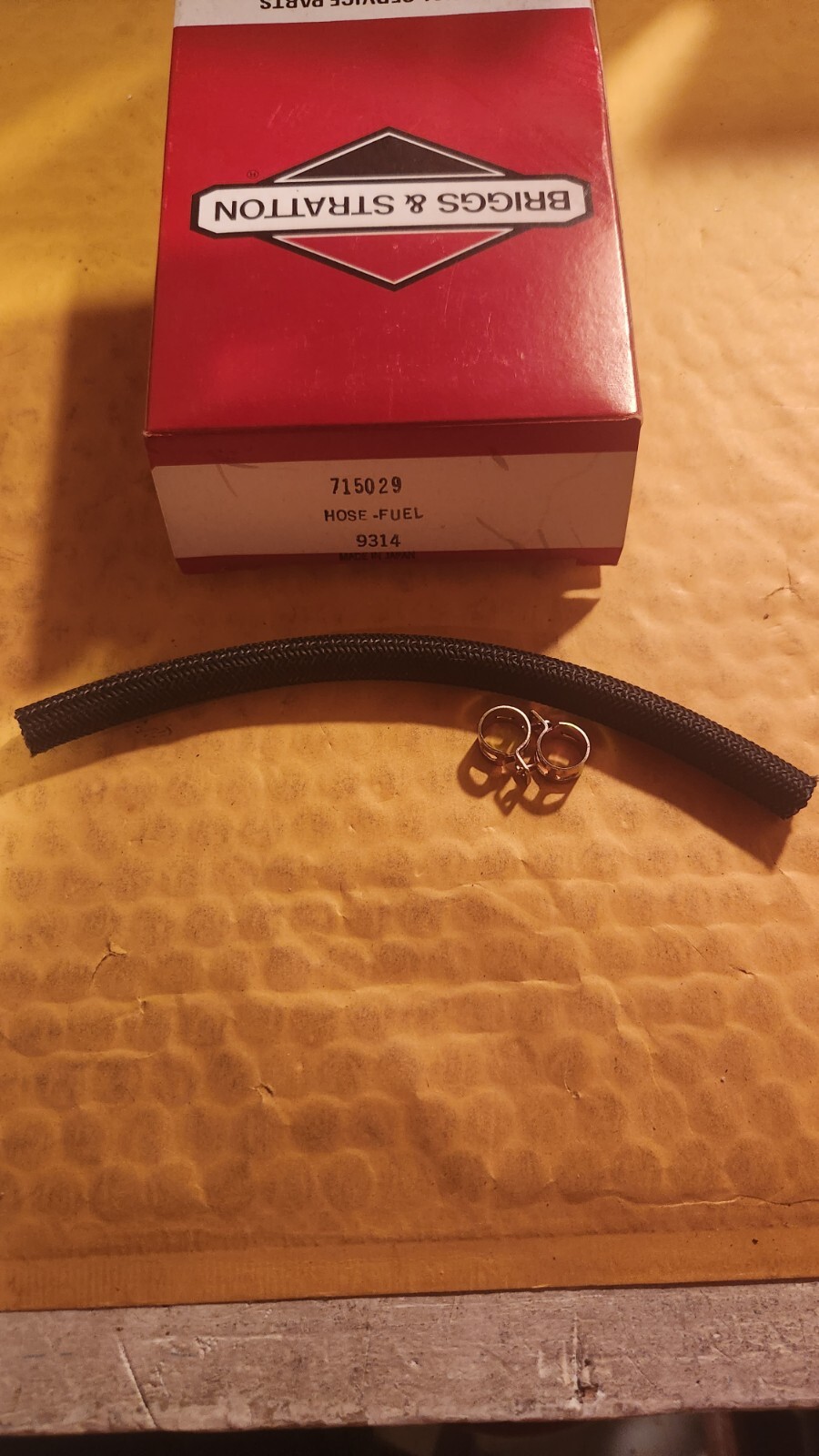 GENUINE OEM BRIGGS AND STRATTON 715028 FUEL GAS LINE HOSE WITH CLAMPS ...