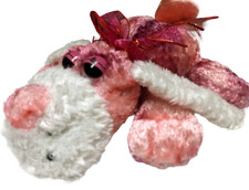 Dan Dee Collectors Choice Bean Bag Plush 9" Pink Sleepy Puppy Heart Shaped Tail