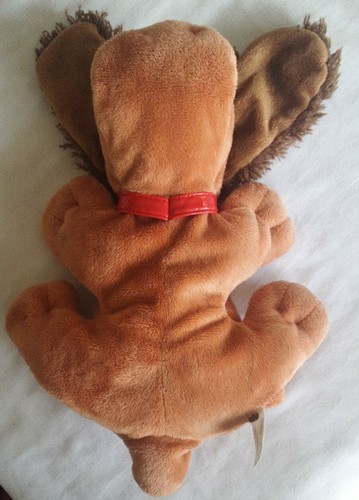 2007 Pound Puppies Puppy 13" Plush Paw Prints Red Collar Tag - Picture 6 of 6