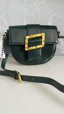 Kassandre Paris Leather Green Crossbody Bag With Gold Hardware