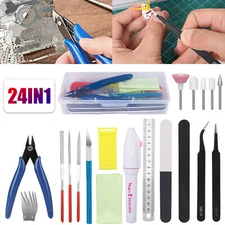 24Pcs/Set Basic Tools Craft Repair Kit for For Gundam Car Model Hobby Building