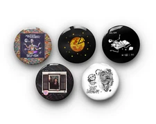Will Wood (and the Tapeworms) Pin Badges | Set of 5 | 32mm | Band Music Pins |