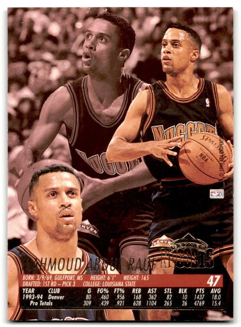 1994-95 Ultra Fleer Mahmoud Abdur-Rahim Denver Nuggets #47