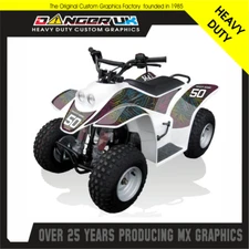QUADZILLA BUZZ 50 QUAD GRAPHICS KIT DECALS STICKERS CUSTOM NAME NUMBER