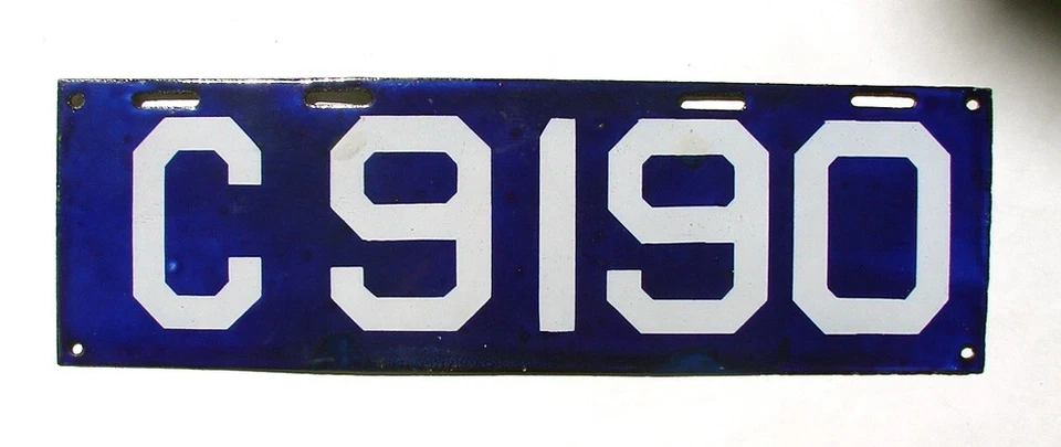 Placa de licença 1913 Connecticut porcelana original # C9190 - Imagem 4 de 4