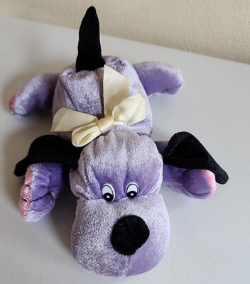 Vintage Purple Pink Puppy Dog Plush Toy Doll 7