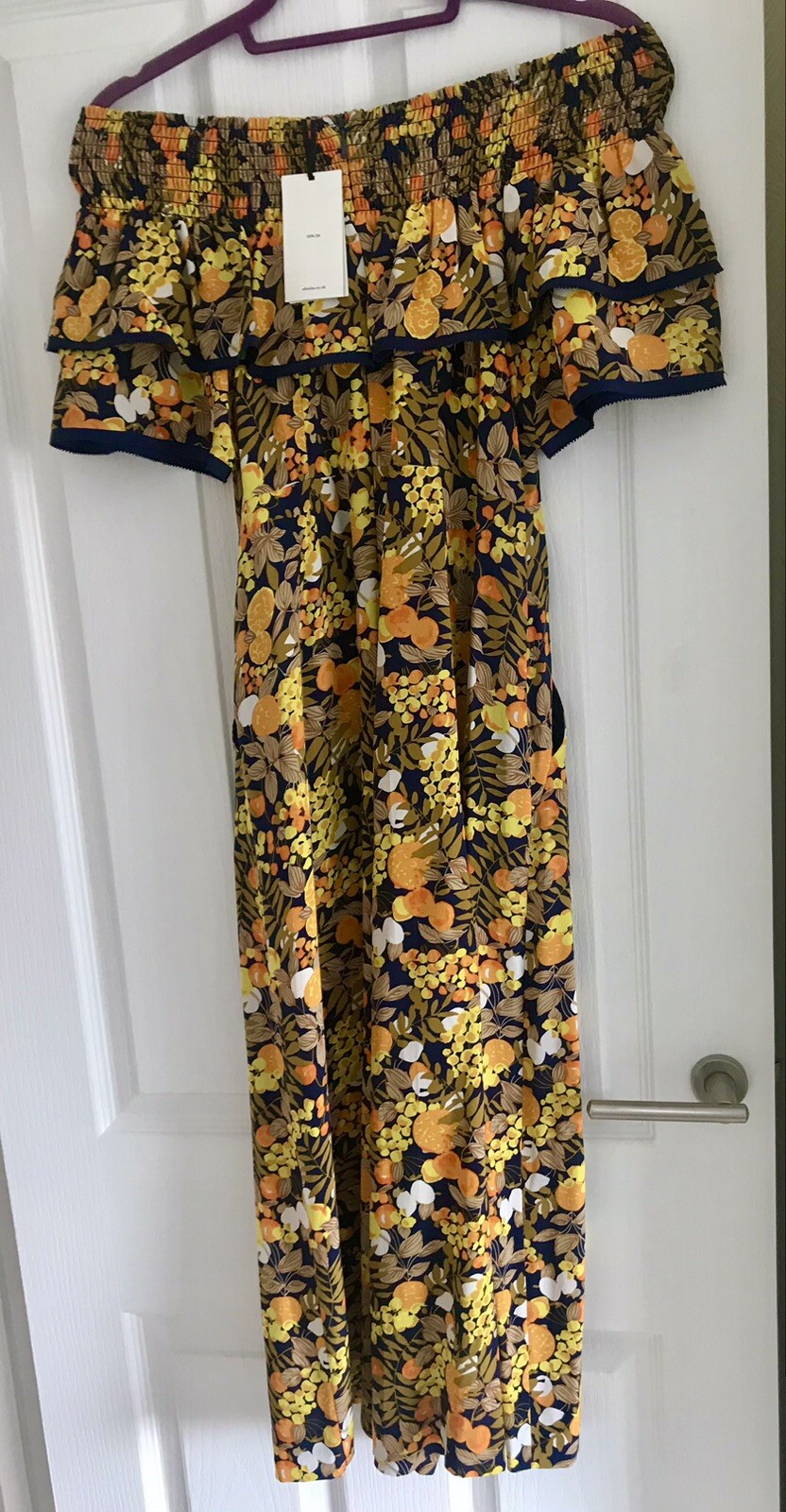 WHISTLES NADIA FLORAL SUMMERY SILK BARDOT JUMPSUIT SIZE 10 £225 eBay