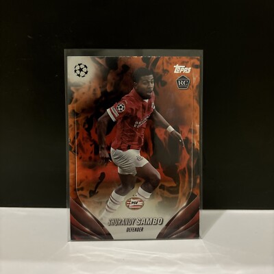 Shurandy Sambo 2023-24 Topps UEFA Club Competitions Inferno Foil RC  