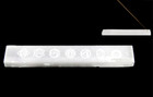 SELENITE Stone Incense Stick Burner Holder Ash Catcher Flat 7 Chakra Symbol 23cm
