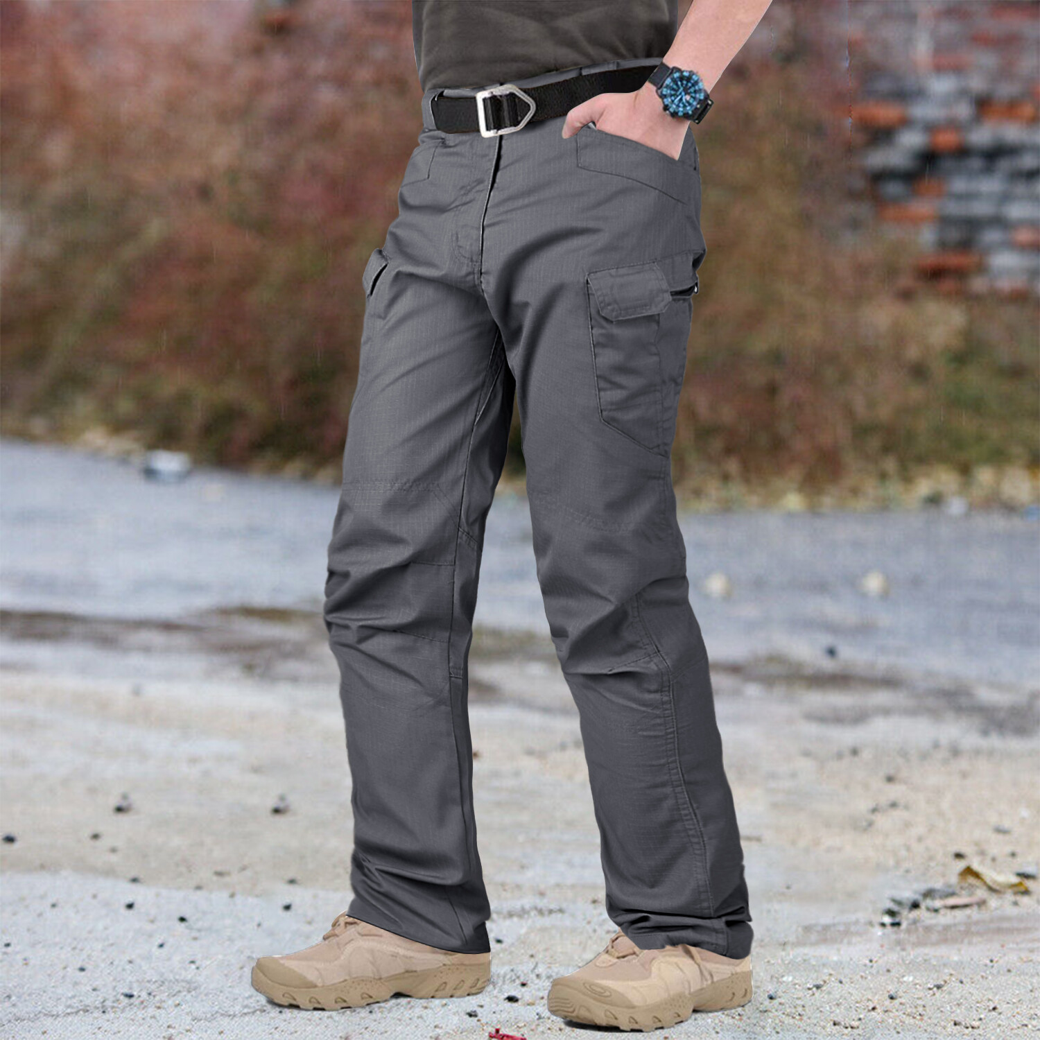 Men's Tactical Pants,Water Resistant Ripstop Cargo Pants, EDC Hiking Work Pants eBay