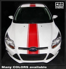 Ford Focus Over-The-Top Narrow Center Stripes Decals 2011 2012 2013 2014