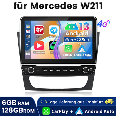 Für Mercedes Benz E-Class W211 W219 Autoradio Android 13 GPS Navi 6+128G CarPlay