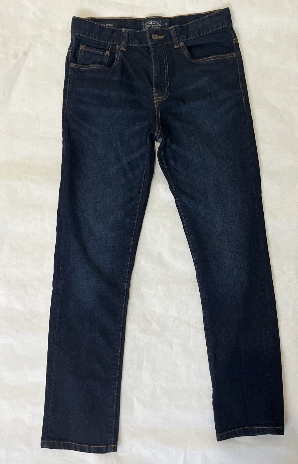Lucky Brand Youth Boys Size 16 Dark Wash Authentic Skinny Ad