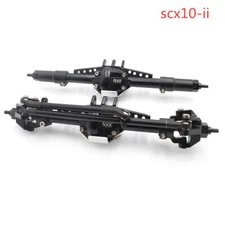 KYX Metal Front & Rear Axle set Silver for Axial Stock SCX10 II 90046 90047