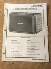 ORIGINAL BOSE- VS100 VIDEO SPEAKER SYSTEM - SERVICE MANUAL & SCHEMATIC D1180