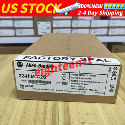 Brand New Allen Bradley 22-HIM-C2S Remote DSI LCD HIM REAL Free Shipping