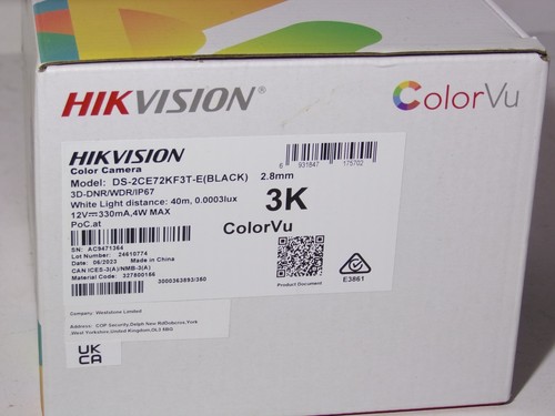 HIKVISION 3K DS-2CE72KF3T-E - CAMERA -(2.8MM) BLACK (NEW) - Picture 2 of 3