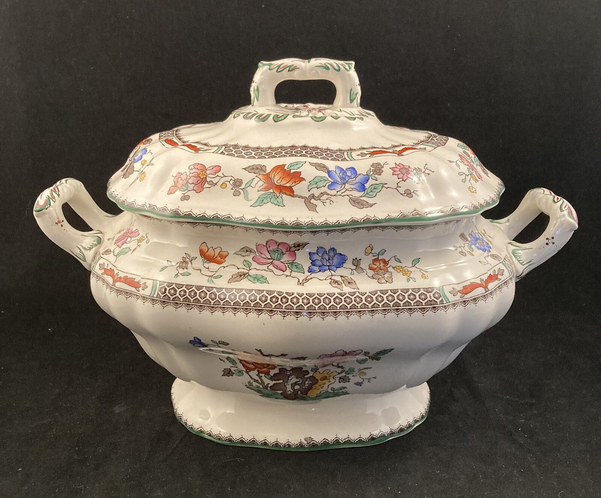 Beautiful Mint Large SPODE Chinese Rose Soup Tureen Excellent