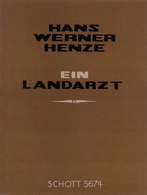 Landarzt (Ein) Ka Hans Werner Henze Book [Softcover] Baritone and Orchestra Scho - Image 2 of 3
