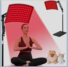 Red LED Light Therapy Lamp Panel w/ Adjustable Stand for