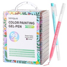 Gel Pens For Coloring, 99 Pack Colored Pens for Black Paper  White Paper, 0....