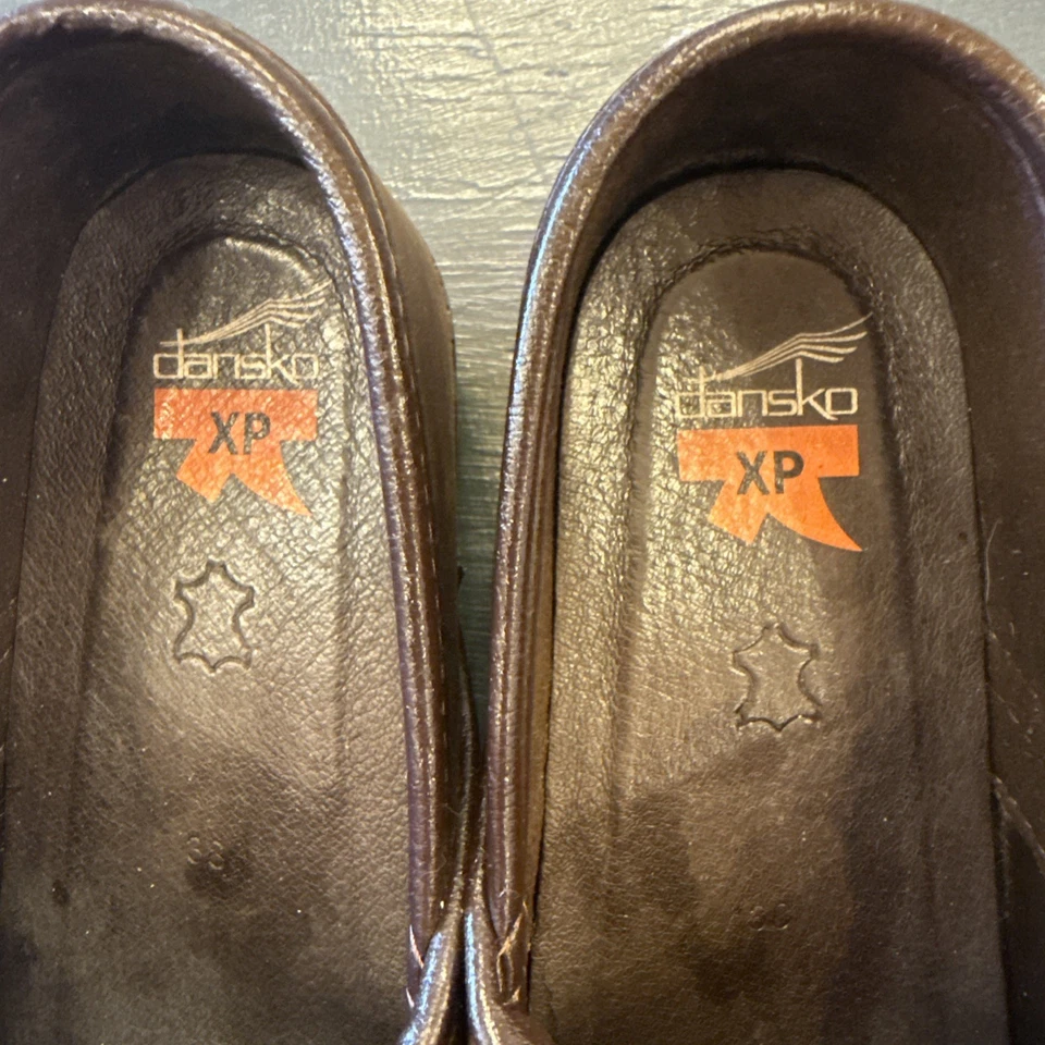 Dansko XP Brown Leather Comfort Clogs Shoes Womens 38 / 7.5-8 (L1h - Image 3 of 4