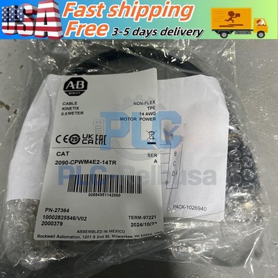 New Allen Bradley 2090-CPWM4E2-14TR Motor Power Transition Cable US Free Tax