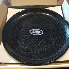 LAND ROVER Pottery plate 2pcs set Limited Rare 21cm Black white New