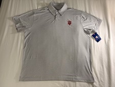 Champion Indiana Hoosiers Gray Polo Shirt NCAA Fan Apparel Shirt