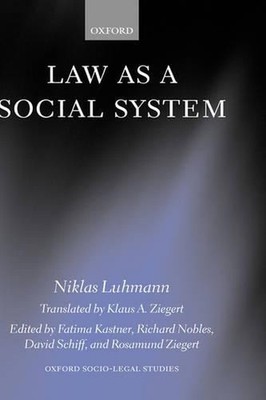 Law as a Social System by Niklas Luhmann (English) Hardcover Book