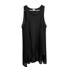Cuyana Hi Low Tunic Dress Size M/L Black Sleeveless Lightweight Minimalist