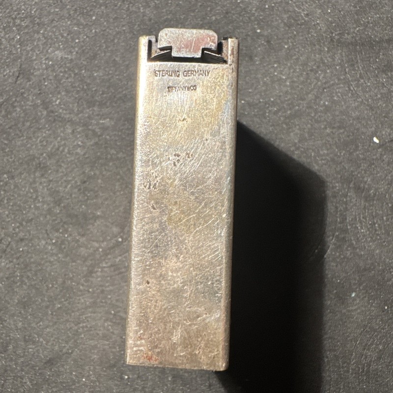 Vintage Mid Century Tiffany Co Germany Sterling Silver Measuring Ruler Tape box