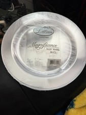 Lillian Magnificence 30ct. Round Clear Plastic 10.25" Dinner Plates Tableware