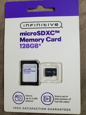 INFINITIVE 128GB Micro SDXC  Adapter Memory Card New Sealed