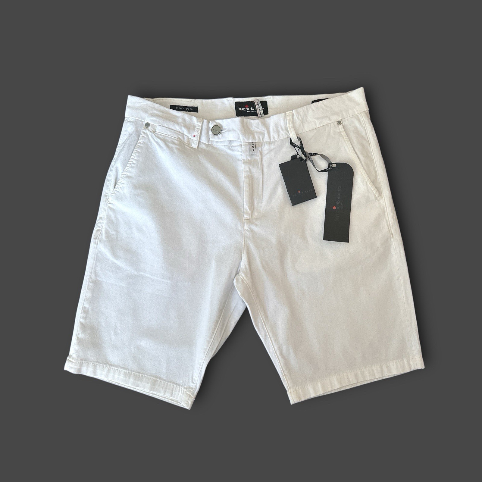 KITON LUXURIÖSE PREMIUM HERRENSHORTS, GR. 50
