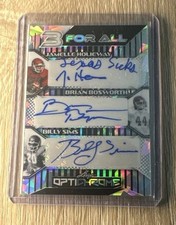 Jamelle Holieway Brian Bosworth Billy Sims 2025 Leaf Optichrome 1/1 Trio Auto In