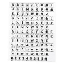 Transparent Silicone Stamps, 1 Pcs T9004 Letters Clear Stamps, Clear
