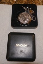 Vintage Sekonda Full Hunter Pocket Watch with Chain Hand Winding 1987 BNIB