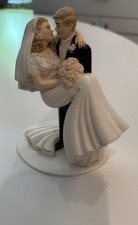 Vintage Wilton Threshold Of Happiness Wedding Cake Topper Bride Groom 5  