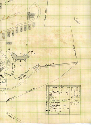 1943 US Navy Base 3142 Manila Philippine Islands 7th Fleet Hand Drawn Map #DG