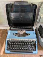 Vintage Brother Charger 11 Typewriter A63677495 Portable Blue thumbnail