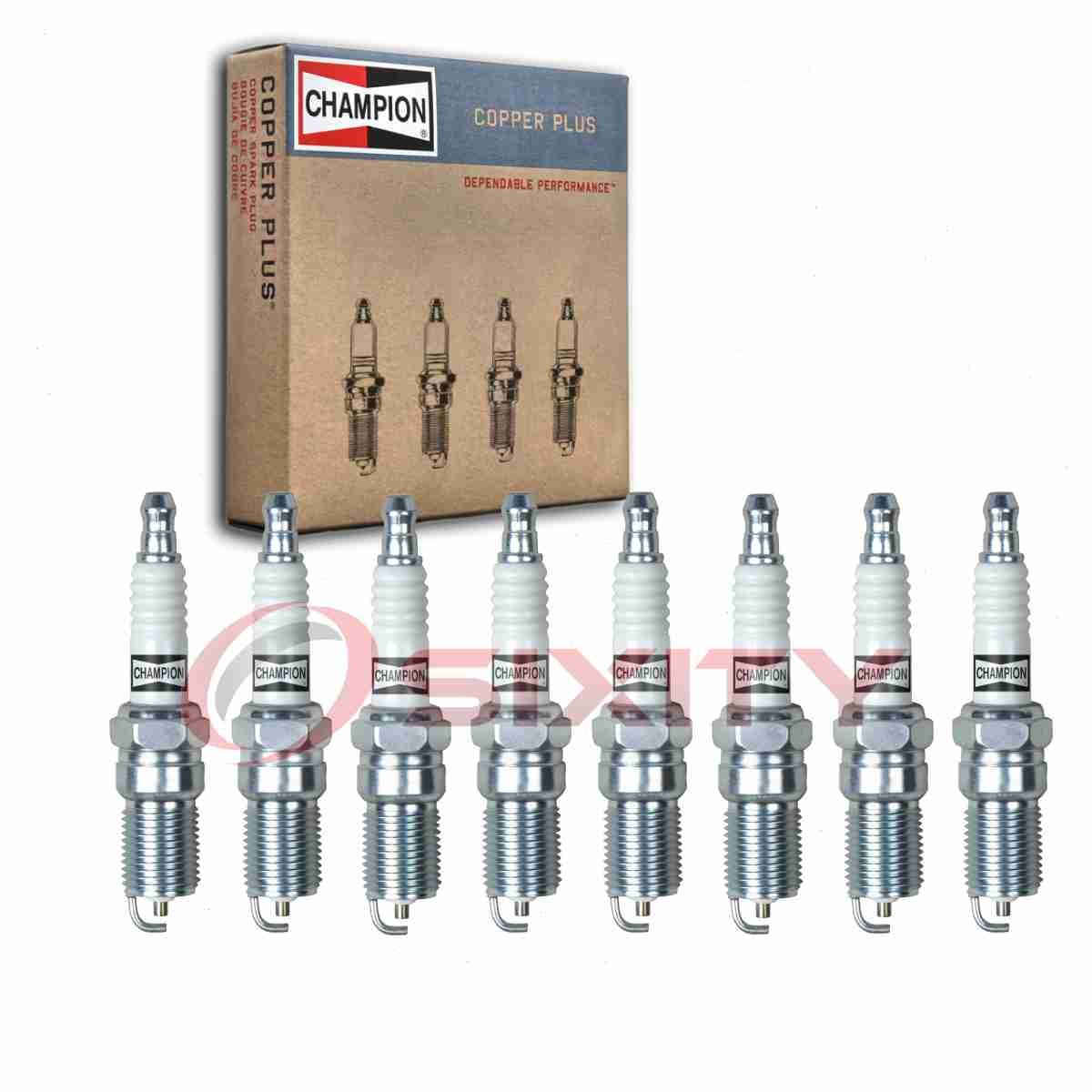 8 pc Champion Copper Plus Spark Plugs for 1996-2000 Chevrolet K2500 5.0L zg