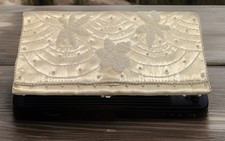 Vintage BON SOIR Silk White Handmade Italian Beads Evening Bag Purse Clutch