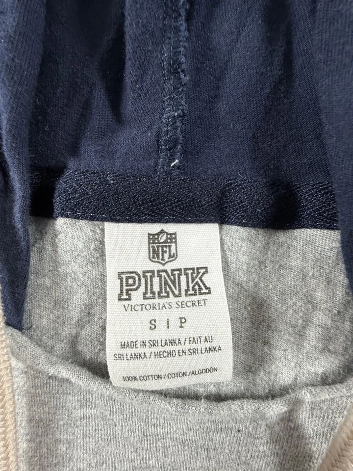 Розовая женская толстовка с капюшоном Victoria's Secret Chicago Bears размер Sm серые синие медведи 1920 - Изображение 3 из 4