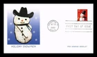 US COVER HOLIDAY SNOWMAN FIRST DAY ISSUE FLEETWOOD
