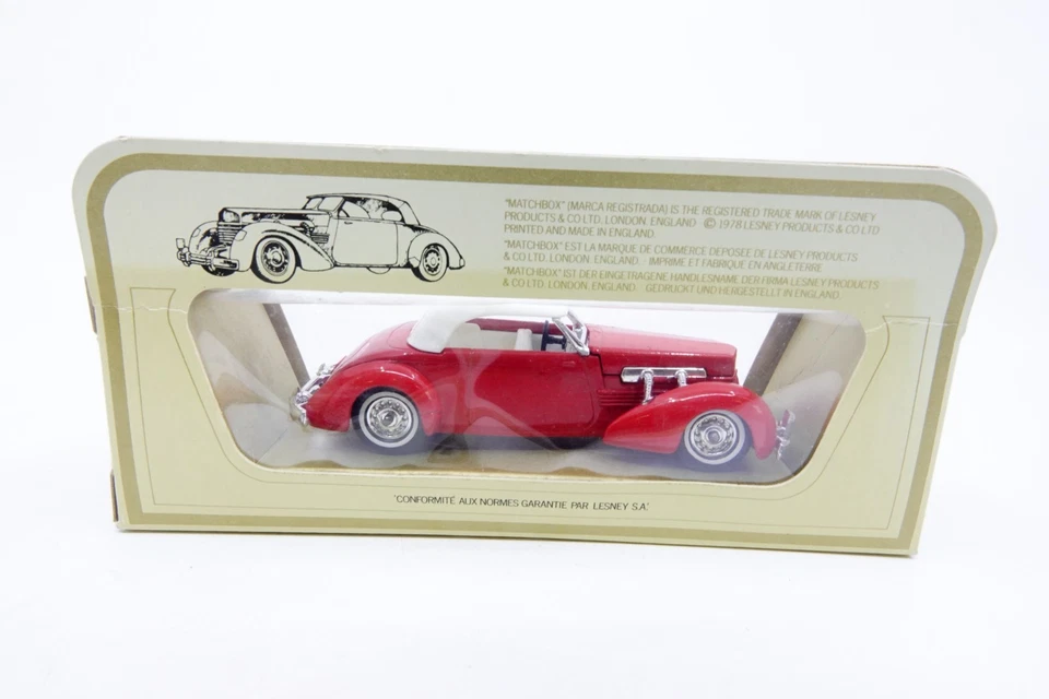 6075 Matchbox Modell of Yesteryear Y-18 1937 Cord 812 Rot OVP - Bild 3 von 3