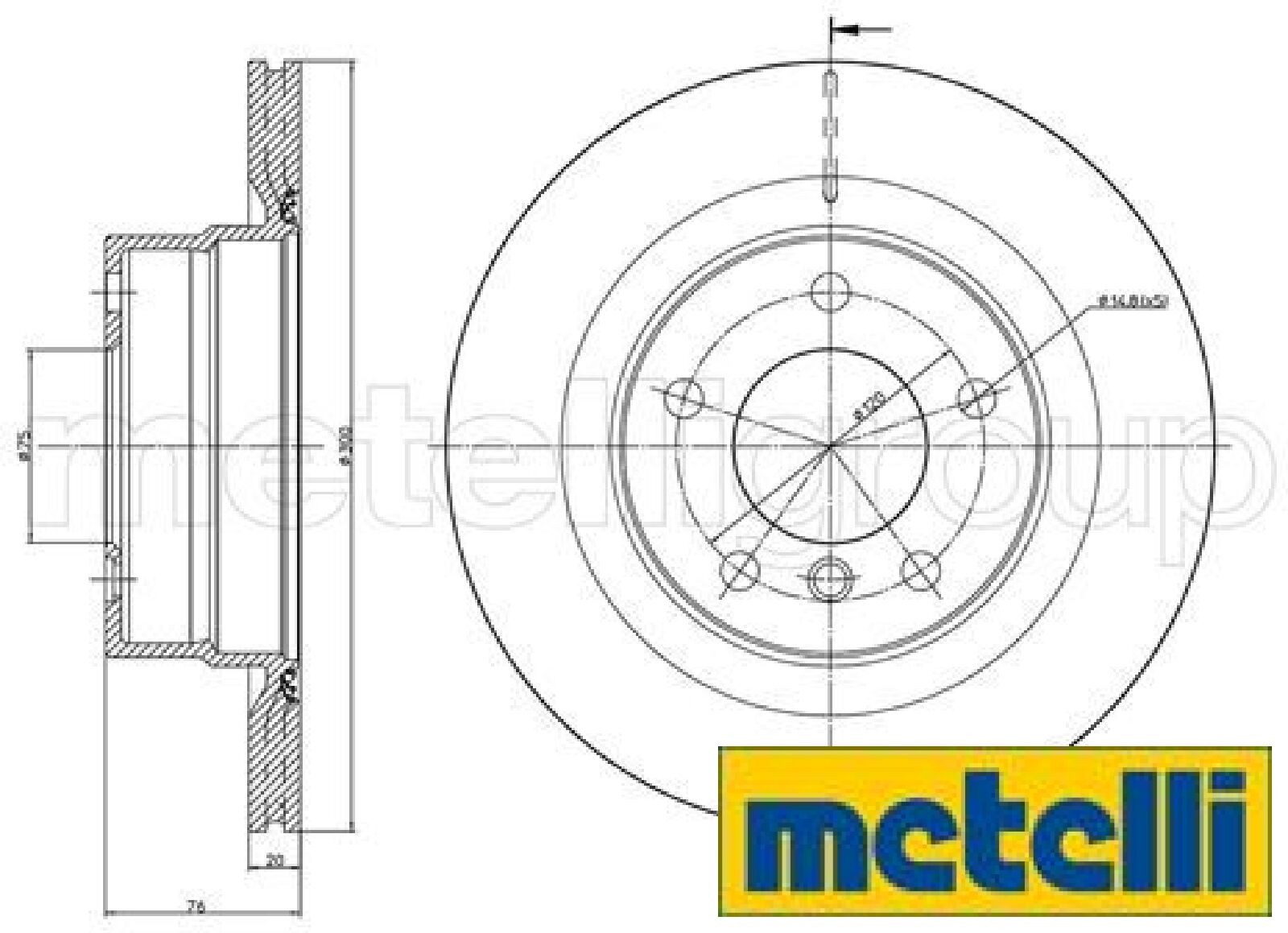 2x Bremsscheibe metelli 23-1014C 2 Bremsscheiben für BMW