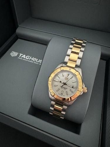 Tag Heuer 27mm Aquaracer Gold Steel Ladies Watch WBD1420 ✅ - Picture 2 of 5