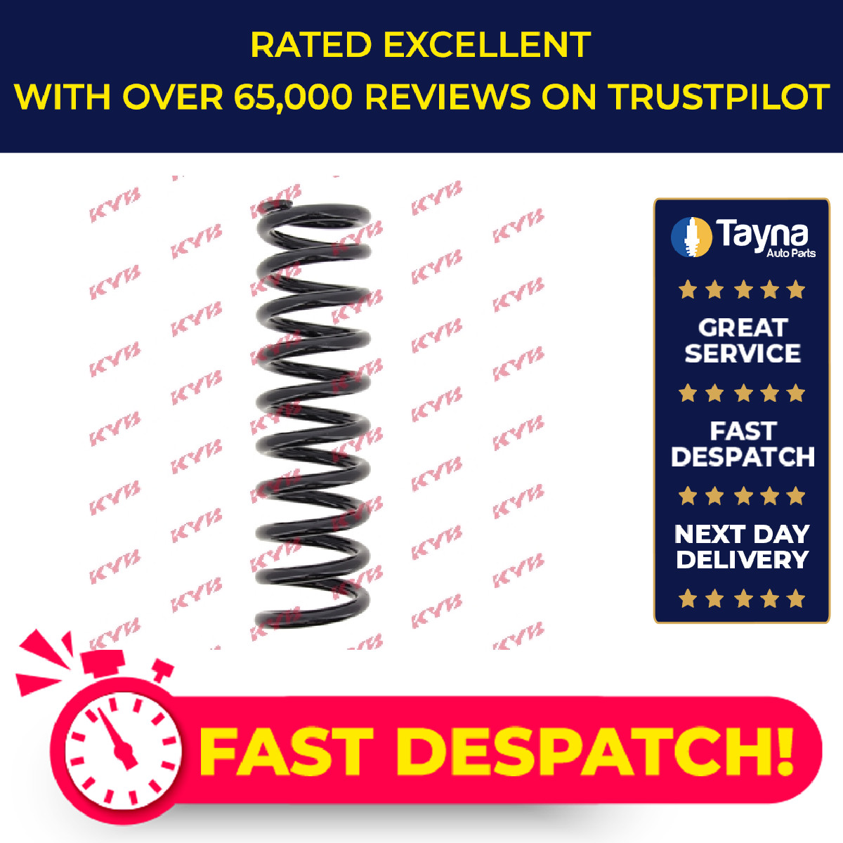 2x Muelles helicoidales (Juego de pares) se adapta a MERCEDES SL320 R129 3.2 Delantero 93 a 01 KYB Nuevo