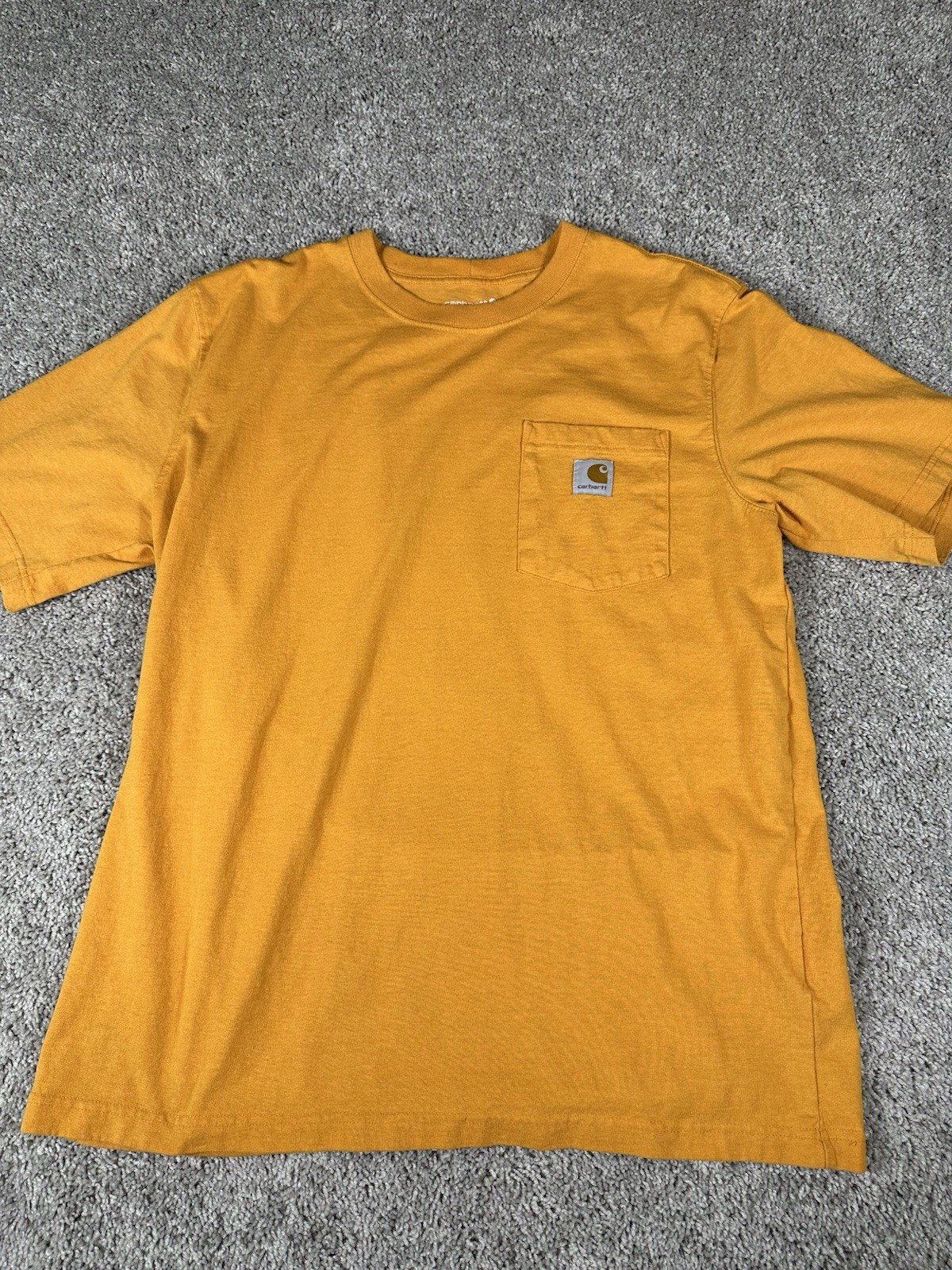 Carhartt Original Fit Short Sleeve Mens Shirt Large Orange Peach  